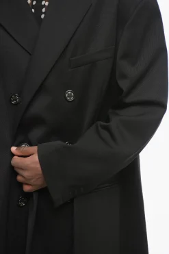 Cappotto Doppiopetto Multitasca in Lana Vergine></noscript>424 Fashion