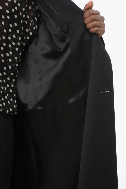 Cappotto Doppiopetto Multitasca in Lana Vergine>424 Fashion