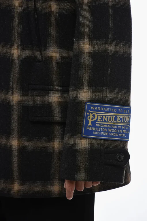Hot Cappotto Doppiopetto PENDLETON con Motivo Tartan Uomo Cappotti E Trench