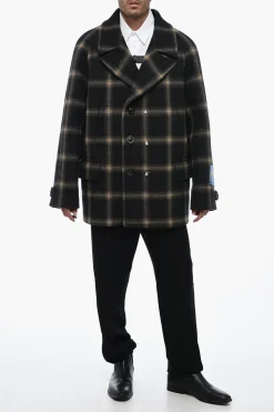 Hot Cappotto Doppiopetto PENDLETON con Motivo Tartan Uomo Cappotti E Trench