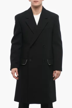 Fashion Cappotto Doppiopetto ZIP AROUND in Lana Vergine Uomo Cappotti E Trench