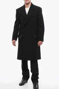 Fashion Cappotto Doppiopetto ZIP AROUND in Lana Vergine Uomo Cappotti E Trench