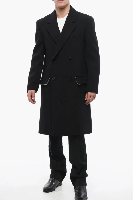 Fashion Cappotto Doppiopetto ZIP AROUND in Lana Vergine Uomo Cappotti E Trench