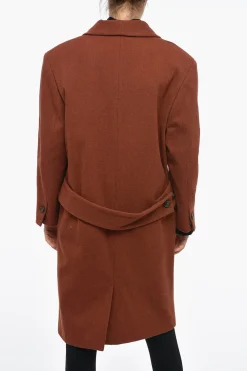 New Cappotto DROP SHOULDER Doppiopetto con Martingala Donna Cappotti E Trench