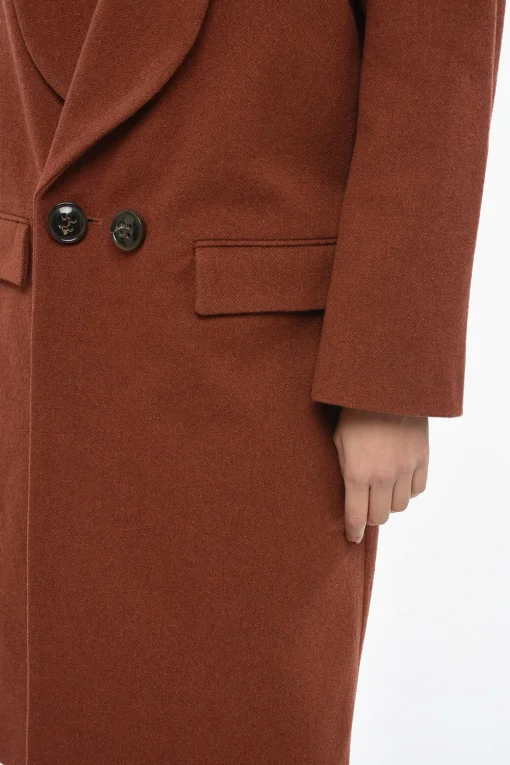 New Cappotto DROP SHOULDER Doppiopetto con Martingala Donna Cappotti E Trench