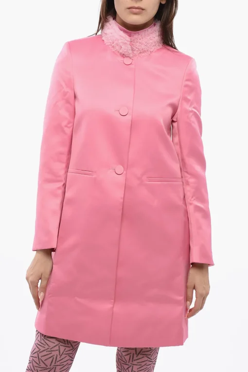 Sale Cappotto HOLLYWOOD Con Colletto In Tulle Donna Cappotti E Trench