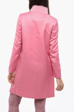 Sale Cappotto HOLLYWOOD Con Colletto In Tulle Donna Cappotti E Trench