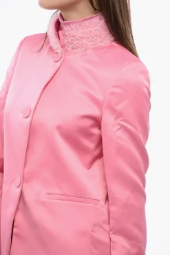 Sale Cappotto HOLLYWOOD Con Colletto In Tulle Donna Cappotti E Trench