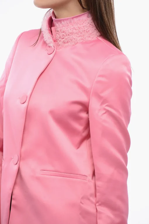 Sale Cappotto HOLLYWOOD Con Colletto In Tulle Donna Cappotti E Trench