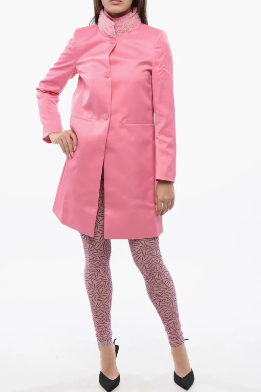 Sale Cappotto HOLLYWOOD Con Colletto In Tulle Donna Cappotti E Trench