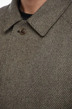 Outlet Cappotto In Lana Con Chiusura a Scomparsa E Imbottitura Estraibile Uomo Cappotti E Trench