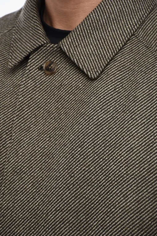 Outlet Cappotto In Lana Con Chiusura a Scomparsa E Imbottitura Estraibile Uomo Cappotti E Trench