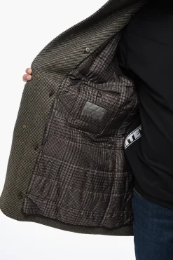 Outlet Cappotto In Lana Con Chiusura a Scomparsa E Imbottitura Estraibile Uomo Cappotti E Trench