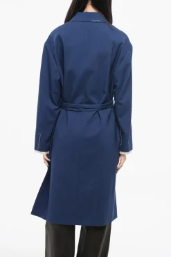 Cappotto in Lana con Cuciture a Contrasto>Marni Fashion