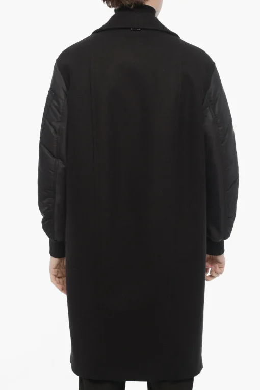 Cappotto in Lana con Maniche in Nylon>Neil Barrett Sale