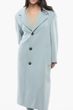 Cappotto in Lana con Tasche a Toppa>Ami Alexandre Mattiussi New