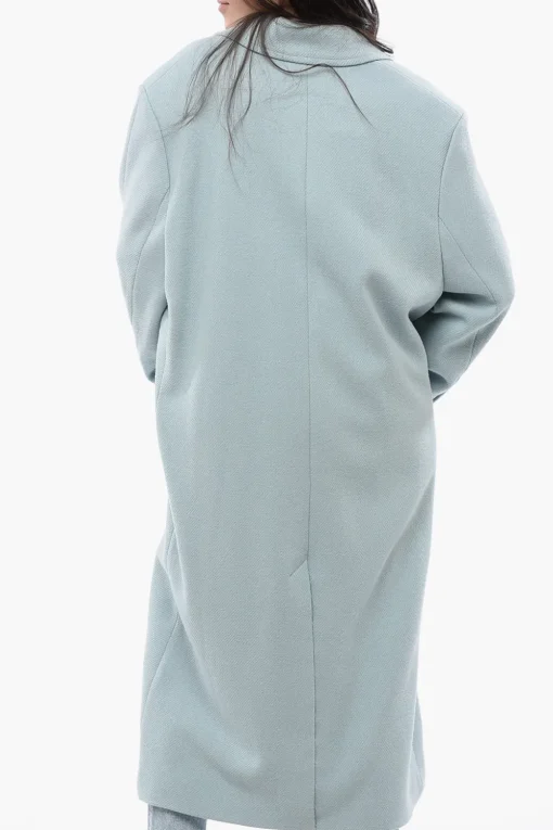 Cappotto in Lana con Tasche a Toppa>Ami Alexandre Mattiussi New