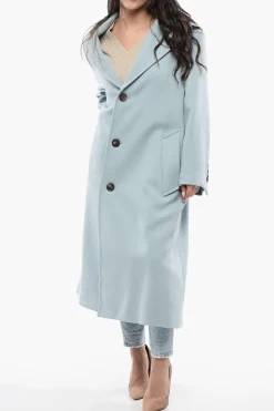 Cappotto in Lana con Tasche a Toppa></noscript>Ami Alexandre Mattiussi New