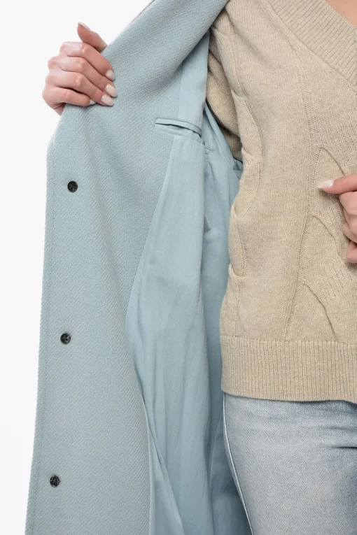 Cappotto in Lana con Tasche a Toppa>Ami Alexandre Mattiussi New