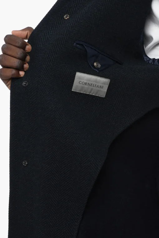 Discount Cappotto In Lana Tweed Semifoderato Con Cappuccio Uomo Cappotti E Trench