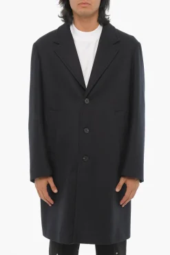 Online Cappotto in Misto Lana a Tinta Unita Uomo Cappotti E Trench