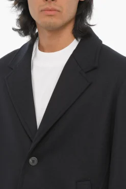 Online Cappotto in Misto Lana a Tinta Unita Uomo Cappotti E Trench