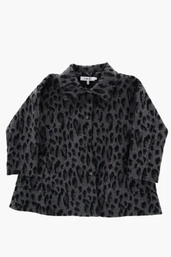 Cappotto in Motivo Animalier con Tasche a Toppa>Dior Kids Discount