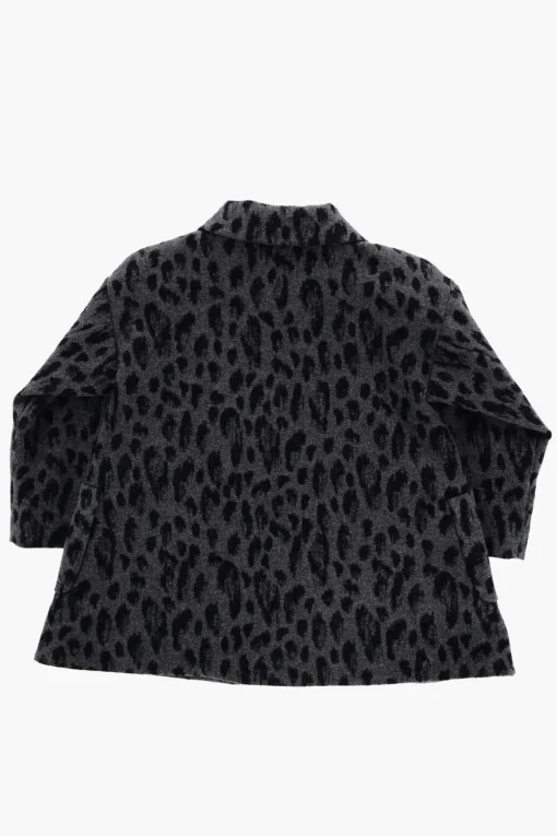 Cappotto in Motivo Animalier con Tasche a Toppa>Dior Kids Discount