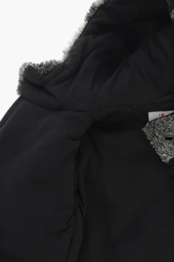 Fashion Cappotto in Pile a Quadri con Cappuccio Bambino Abbigliamento