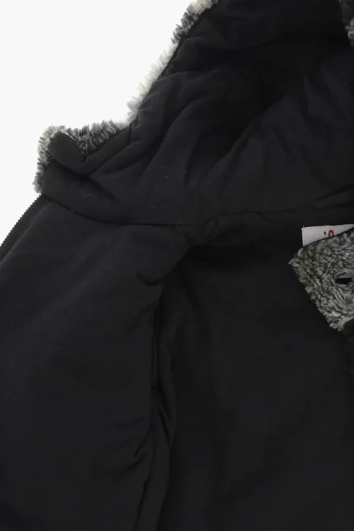 Fashion Cappotto in Pile a Quadri con Cappuccio Bambino Abbigliamento