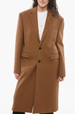Sale Cappotto Lungo in Lana Donna Cappotti E Trench