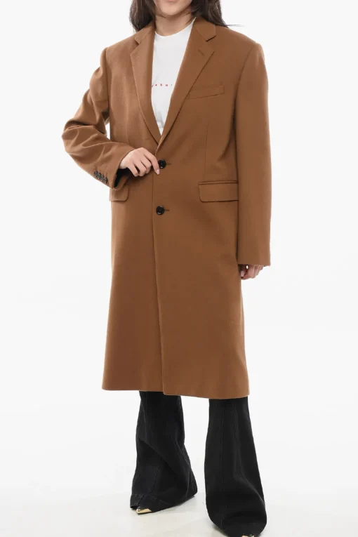 Sale Cappotto Lungo in Lana Donna Cappotti E Trench