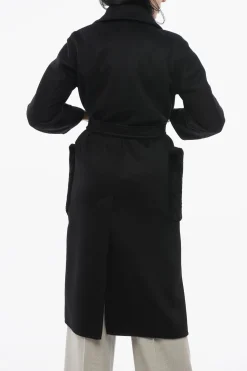 Clearance Cappotto MAGIA in Cashmere con Cintura Donna Cappotti E Trench