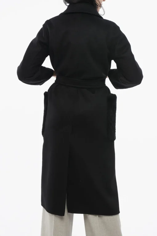Clearance Cappotto MAGIA in Cashmere con Cintura Donna Cappotti E Trench