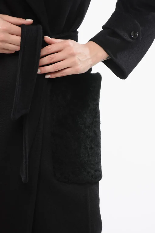 Clearance Cappotto MAGIA in Cashmere con Cintura Donna Cappotti E Trench