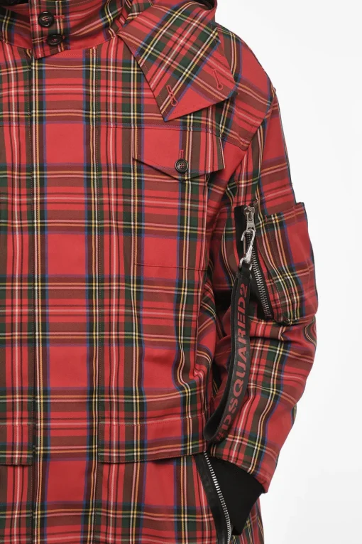 New Cappotto Maxi a Quadri Con Abbottonatura Nascosta Uomo Cappotti E Trench
