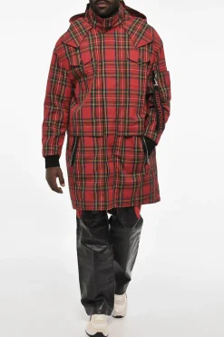 New Cappotto Maxi a Quadri Con Abbottonatura Nascosta Uomo Cappotti E Trench
