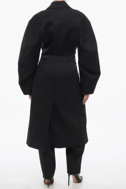 Cappotto Monopetto ROUND TECHNO in Tessuto Twill>Off-White Outlet