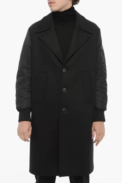 Cappotto Oversize con Maniche in Nylon>Neil Barrett Best