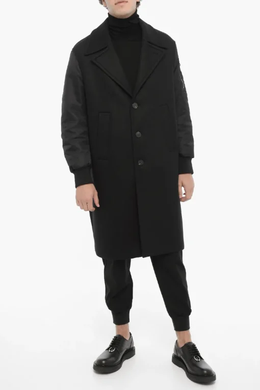 Cappotto Oversize con Maniche in Nylon>Neil Barrett Best