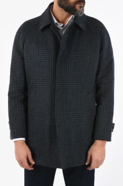 Discount cappotto pied-de-poule in lana vergine Uomo Cappotti E Trench
