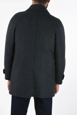 Discount cappotto pied-de-poule in lana vergine Uomo Cappotti E Trench