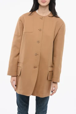 Online Cappotto PORTICI in Cotone Donna Cappotti E Trench