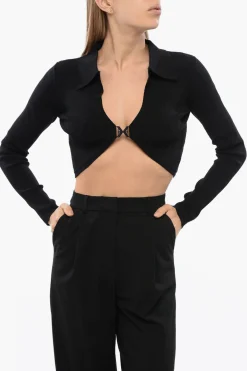 Cardigan Crop STALAG con Applicazione Metallica>John Richmond Online