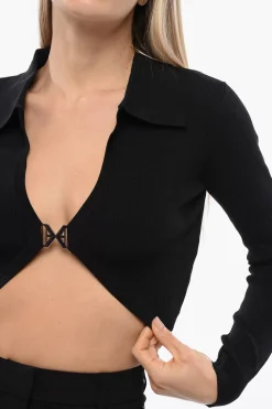 Cardigan Crop STALAG con Applicazione Metallica></noscript>John Richmond Online