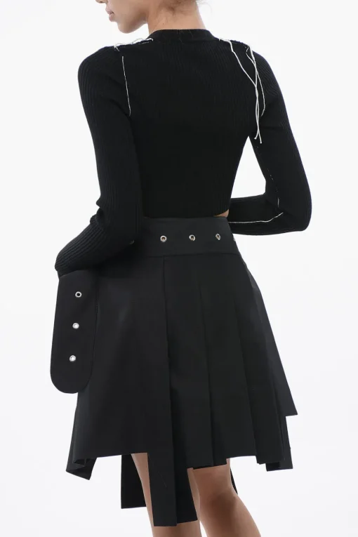 Cardigan Cropped Con Cuciture A Contrasto>Off-White Best