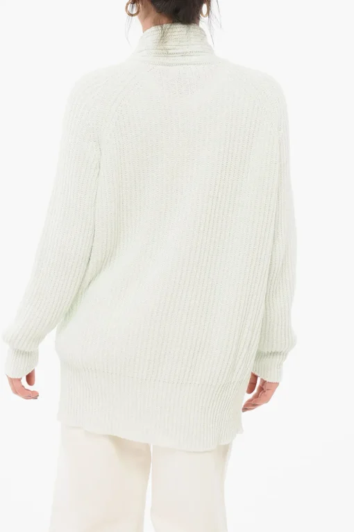 Best Cardigan Doppiopetto in Ciniglia di Cotone Donna Maglieria
