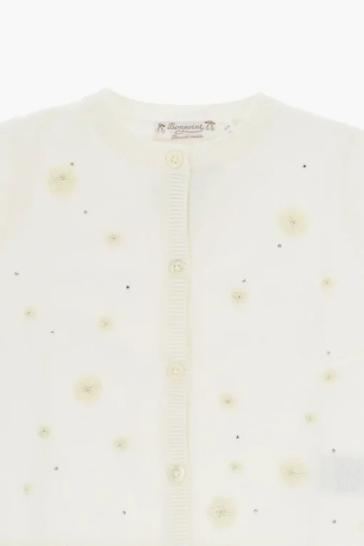 Cardigan Girocollo FRANCILLE Ricamato con Strass>Bonpoint Discount