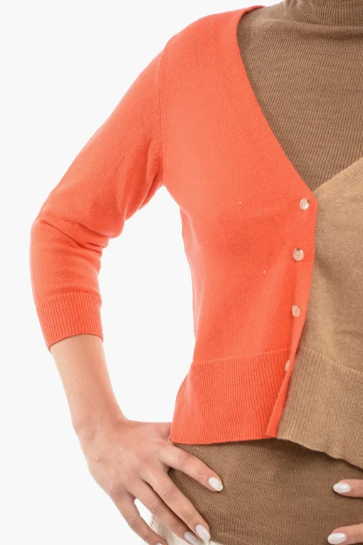 Cardigan in Cashmere con Dettaglio Intercambiabile>Chicca Lualdi Best