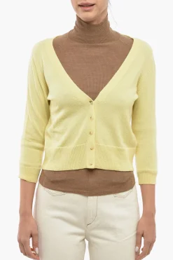 Cardigan in Cashmere con Dettaglio Intercambiabile>Chicca Lualdi Online